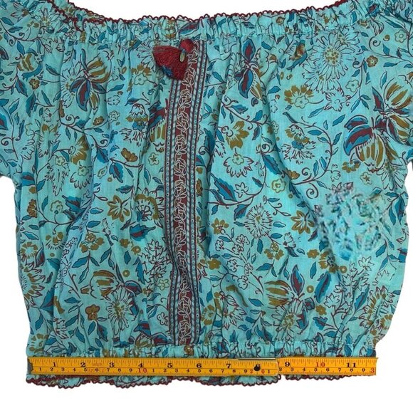 NEW POUPETTE ST BARTH Nana Beach Top in Light Blue Paquerette, Size Small, NWT - Picture 9 of 12